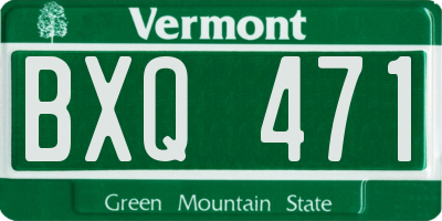 VT license plate BXQ471
