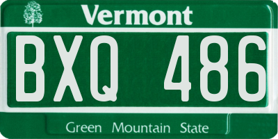 VT license plate BXQ486