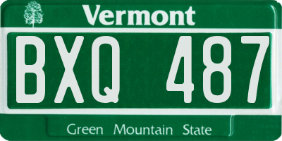 VT license plate BXQ487
