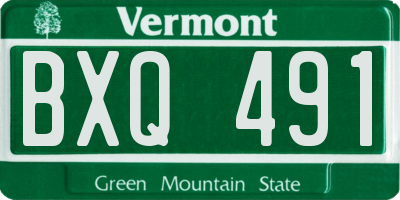 VT license plate BXQ491
