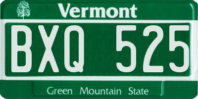 VT license plate BXQ525