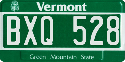 VT license plate BXQ528