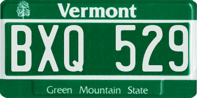 VT license plate BXQ529