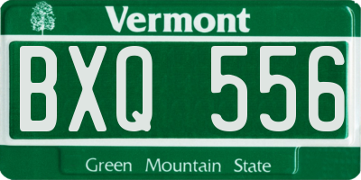 VT license plate BXQ556