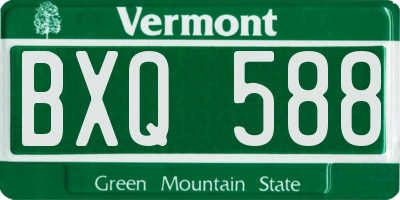 VT license plate BXQ588