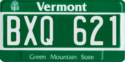VT license plate BXQ621