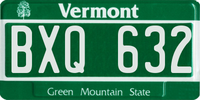VT license plate BXQ632