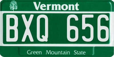 VT license plate BXQ656