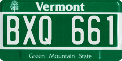 VT license plate BXQ661
