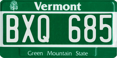 VT license plate BXQ685