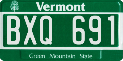 VT license plate BXQ691