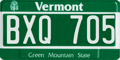 VT license plate BXQ705