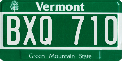 VT license plate BXQ710