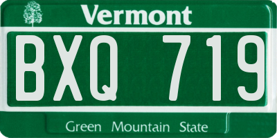 VT license plate BXQ719