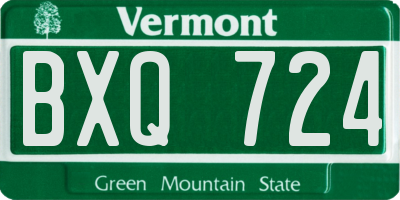 VT license plate BXQ724
