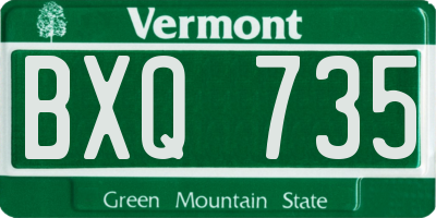 VT license plate BXQ735