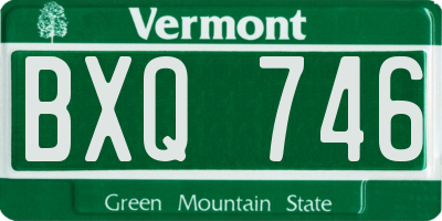 VT license plate BXQ746
