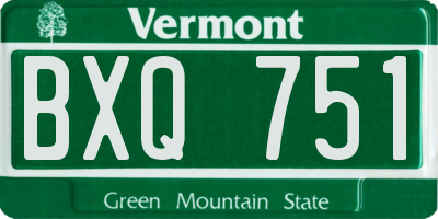 VT license plate BXQ751