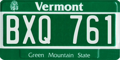VT license plate BXQ761