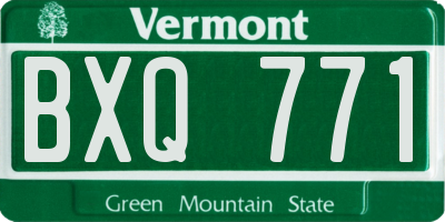 VT license plate BXQ771