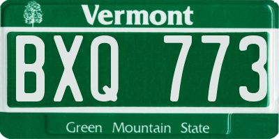 VT license plate BXQ773