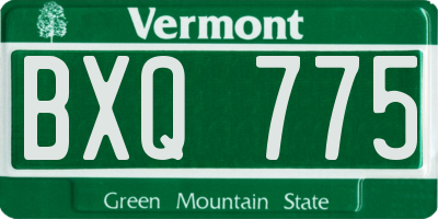 VT license plate BXQ775