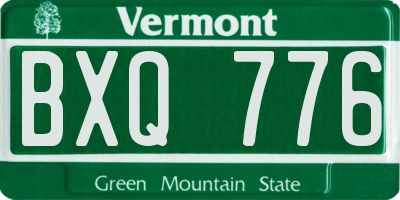 VT license plate BXQ776
