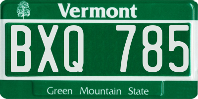 VT license plate BXQ785