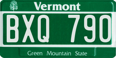 VT license plate BXQ790