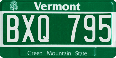 VT license plate BXQ795