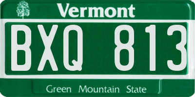 VT license plate BXQ813