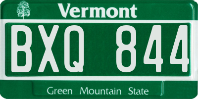 VT license plate BXQ844