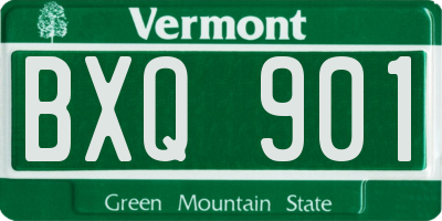 VT license plate BXQ901