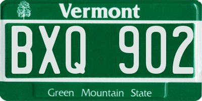 VT license plate BXQ902