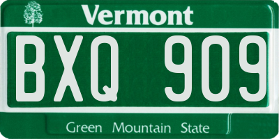 VT license plate BXQ909