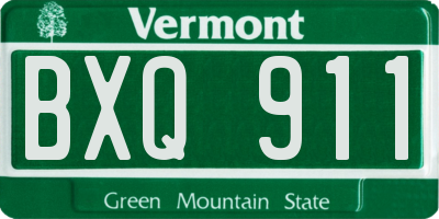 VT license plate BXQ911