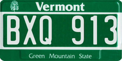 VT license plate BXQ913