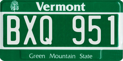 VT license plate BXQ951