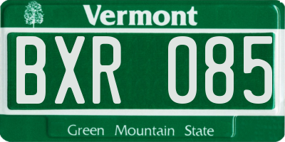 VT license plate BXR085