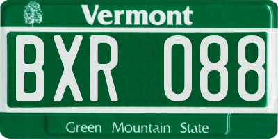 VT license plate BXR088