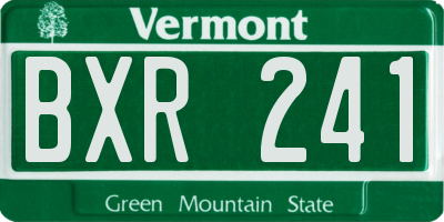 VT license plate BXR241