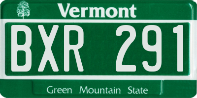 VT license plate BXR291