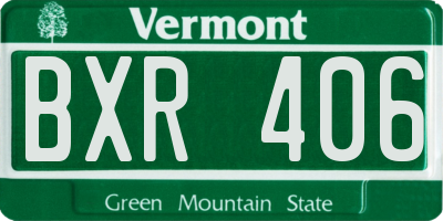 VT license plate BXR406