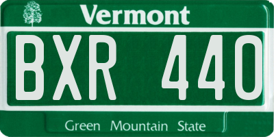 VT license plate BXR440