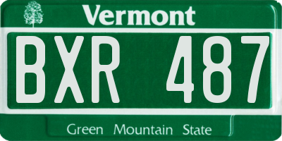 VT license plate BXR487