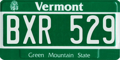 VT license plate BXR529