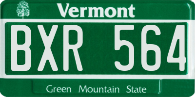 VT license plate BXR564