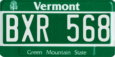 VT license plate BXR568