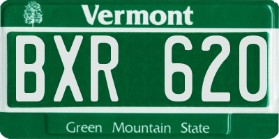 VT license plate BXR620