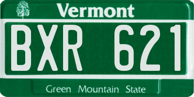 VT license plate BXR621